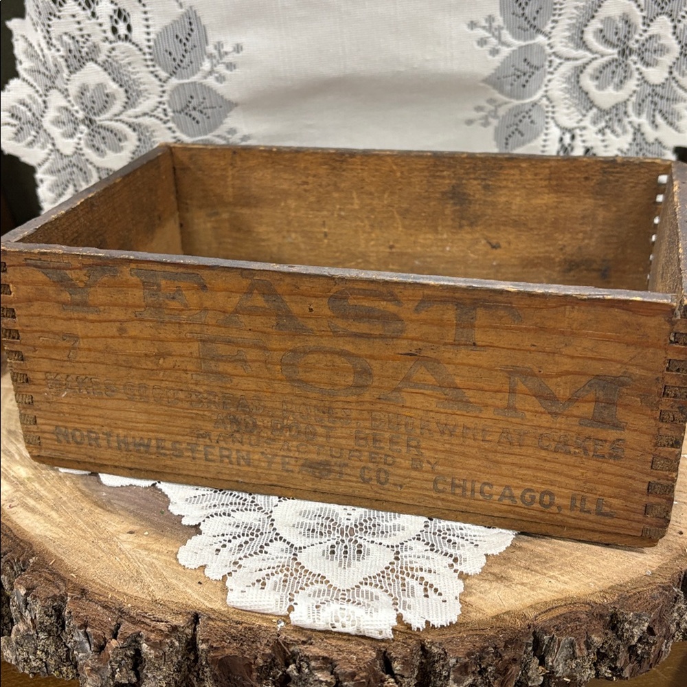 Vintage Wooden Yeast Foam Box Northwestern Yeast Co Chicago IL - Picture 4 of 8